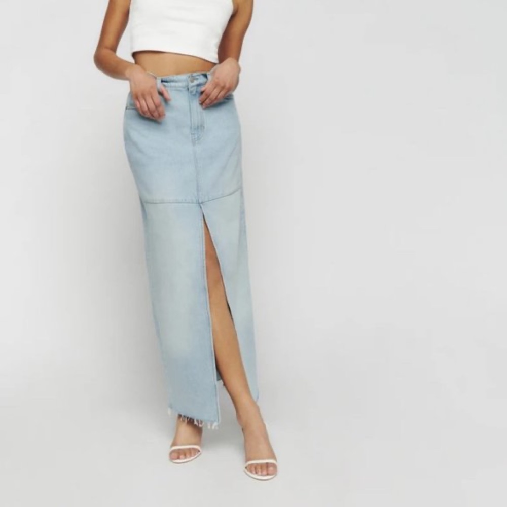Reformation Tazz Maxi Skirt; Tahoe 27
